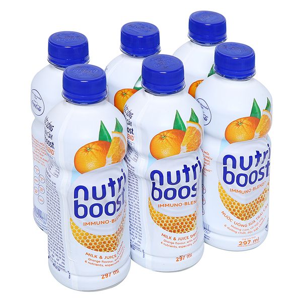  Sữa trái cây Nutriboost hương cam lốc 6 chai x 297ml 