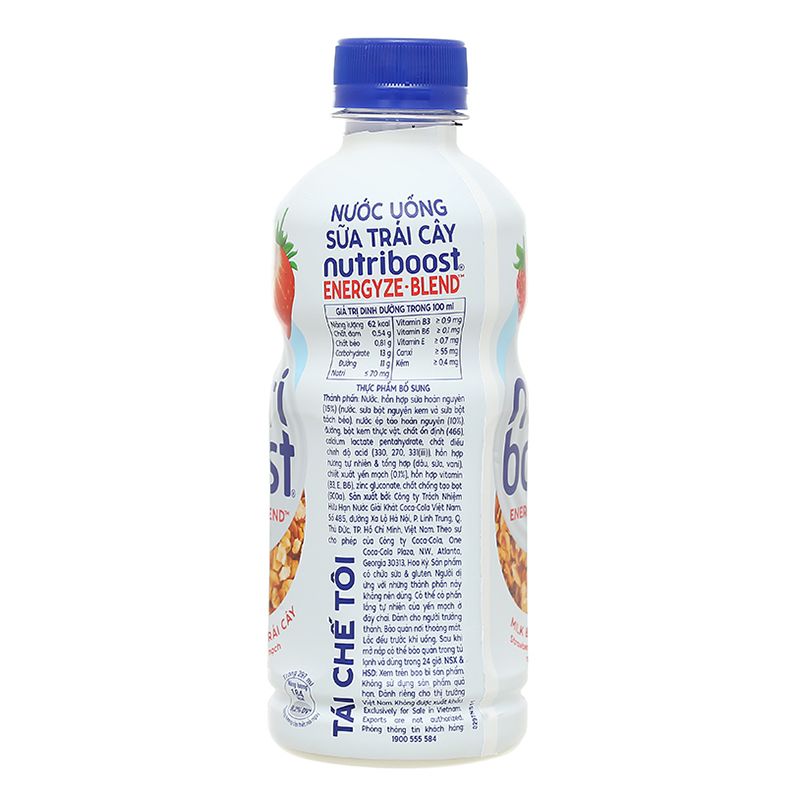  Sữa trái cây Nutriboost hương dâu thùng 24 chai x 297ml 