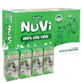  Sữa tươi tiệt trùng có đường Nuvi lốc 4 hộp x 180ml 