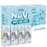  Sữa tươi tiệt trùng ít đường Nuvi lốc 4 hộp x 180ml 