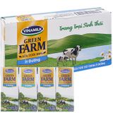  Sữa tươi tiệt trùng ít đường Vinamilk Green Farm lốc 4 hộp x 180ml 