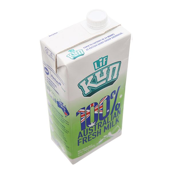  Sữa tươi tiệt trùng Kun ít đường hộp 1 lít 