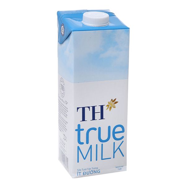  Sữa tươi tiệt trùng TH true MILK ít đường hộp 1 lít 