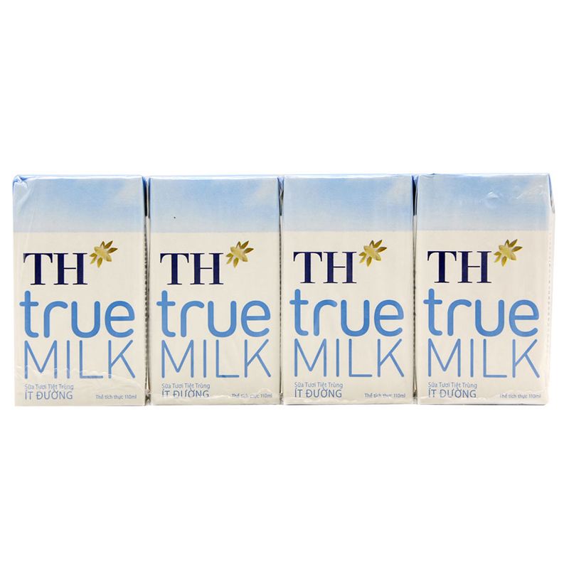  Sữa tươi tiệt trùng TH true MILK ít đường thùng 48 hộp x 110ml 