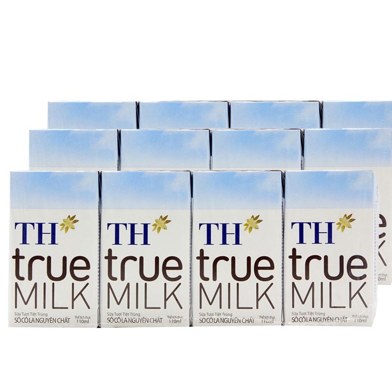  Sữa tươi tiệt trùng TH true MILK sô cô la lốc 4 hộp x 110ml 