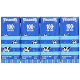 Sữa tươi Vinamilk 100 ít đường lốc 4 hộp x 180ml 