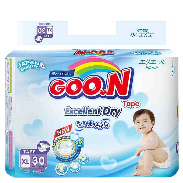  Tã dán Goo.n Slim tiết kiệm size XL từ 12-20 Kg gói 30 miếng 