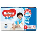  Tã dán Huggies Dry Jumbo size L từ 8 - 13kg gói 38 miếng 