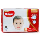  Tã dán Huggies Gold cao cấp đỏ size M từ 5 - 10 kg gói 34 miếng 