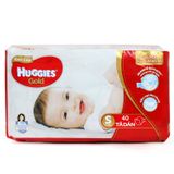  Tã dán Huggies Gold cao cấp đỏ size S từ 4 - 8kg gói 40 miếng 