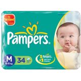  Tã dán Pampers tiết kiệm size M từ 6-11kg gói 34 miếng 