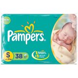  Tã dán Pampers tiết kiệm size S từ 3-8 kg gói 38 miếng 