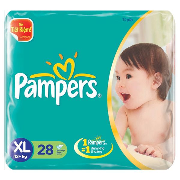  Tã dán Pampers tiết kiệm size XL trên 12kg gói 28 miếng 