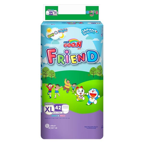  Tã quần Goo.n Renew Friend Jumbo size XL từ 12 - 17 Kg gói 42 miếng 