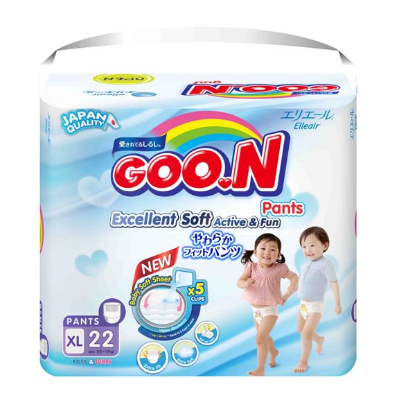  Tã quần Goo.n Slim tiết kiệm size XL từ 12-17 Kg gói 22 miếng 