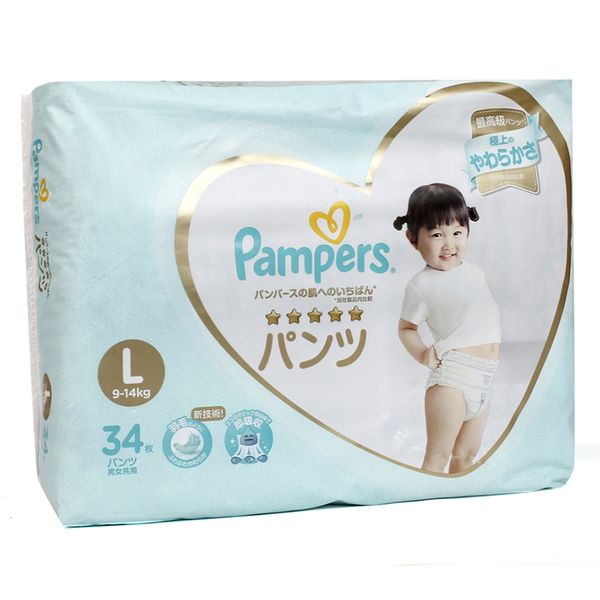  Tã quần Pampers Nhật Bản new size L từ 9-14kg gói 34 miếng 
