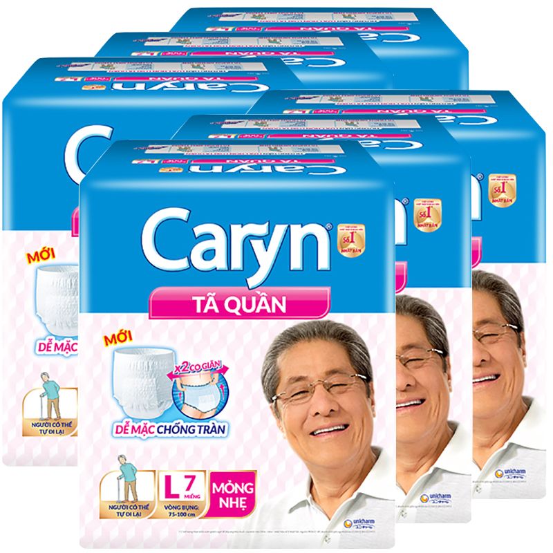  Tã quần Caryn có thể đi lại mỏng nhẹ size L gói 7 miếng 