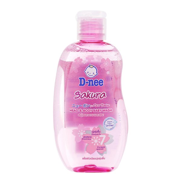  Tắm gội toàn thân cho bé D-nee Sakura hồng 200ml 