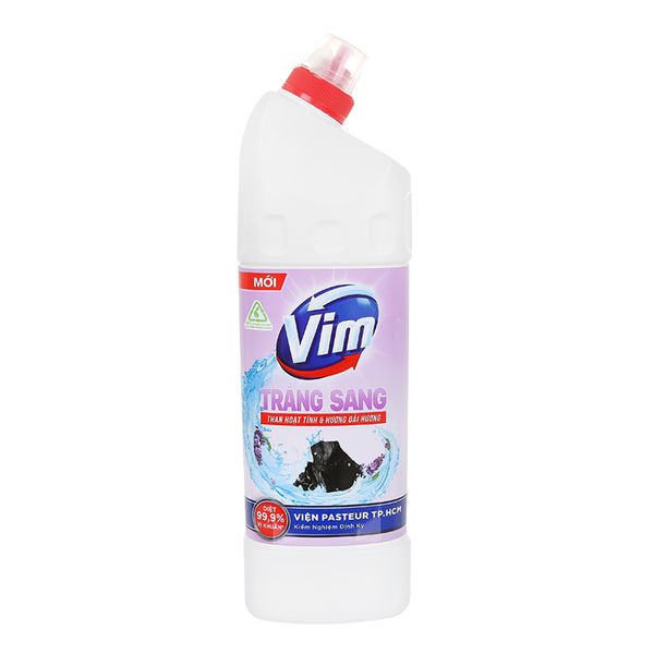  Gel tẩy bồn cầu và nhà tắm VIM than hoạt tính & hương oải hương chai 880ml 