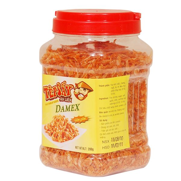  Tép sấy ăn liền Damex hộp 200g 