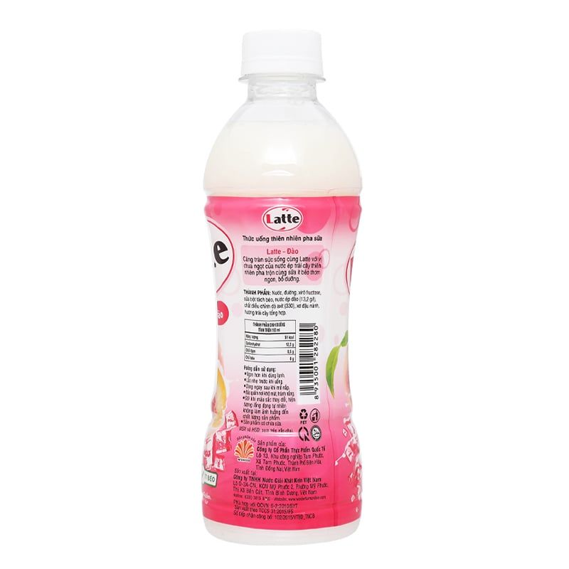  Thức uống thiên nhiên pha sữa Latte đào thùng 24 chai x 345ml 
