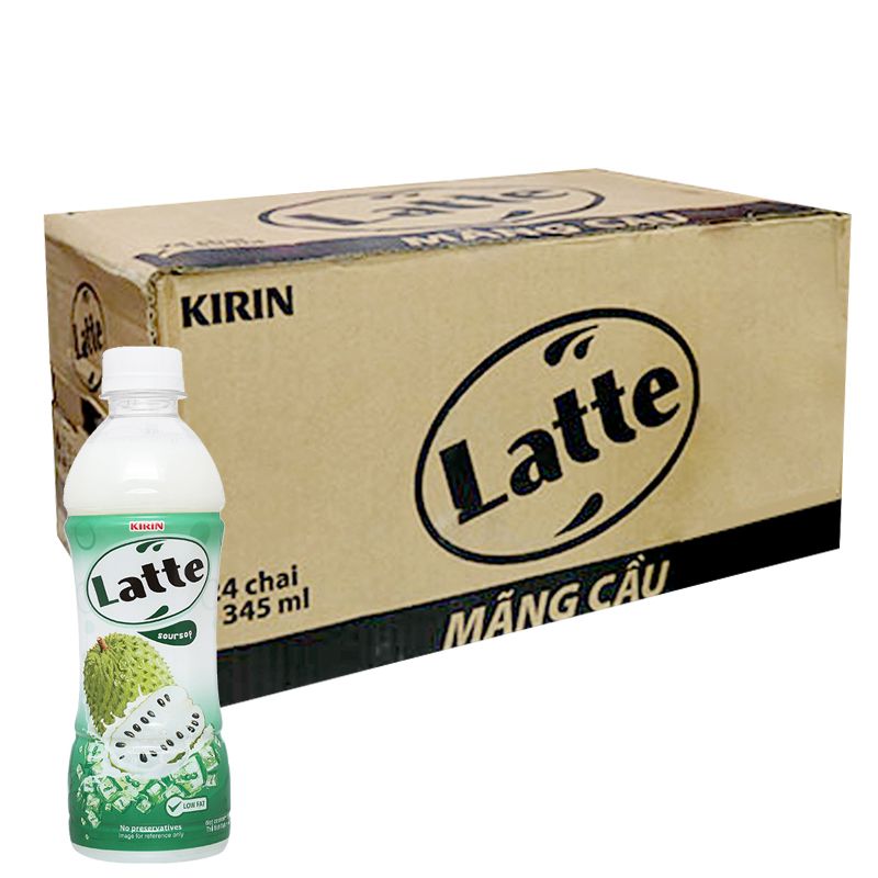  Thức uống thiên nhiên pha sữa Latte mãng cầu lốc 6 chai x 345ml 