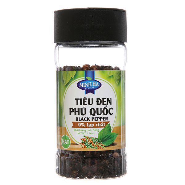  Tiêu đen nguyên hạt Phú Quốc Minh Hà hũ 50g 