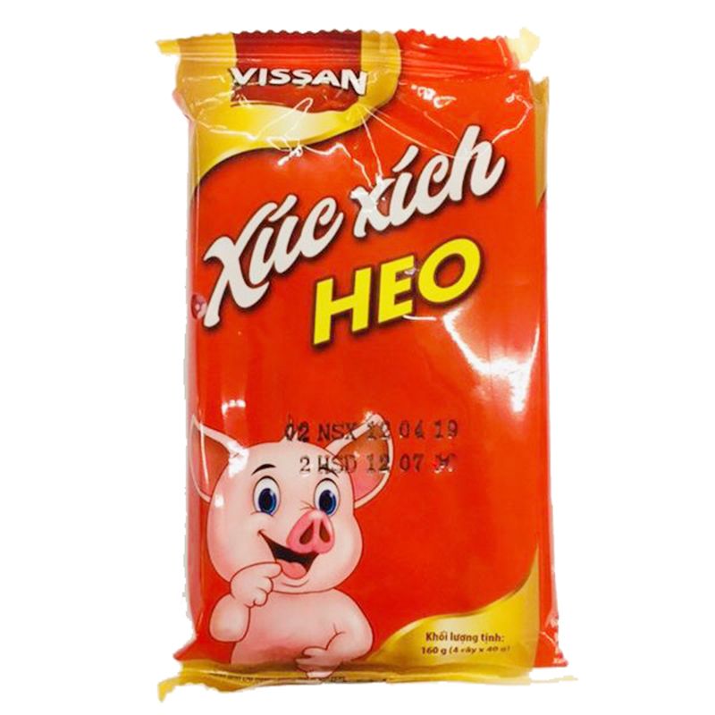  Xúc xích heo tiệt trùng Vissan 4cây x 40g gói 160g 