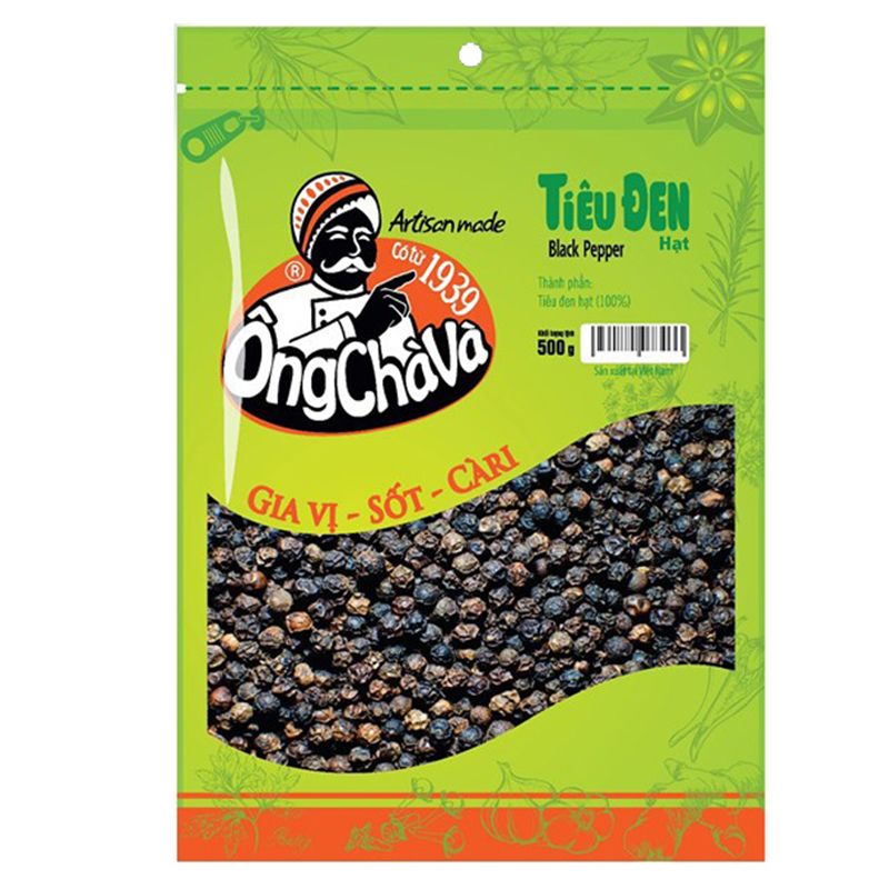  Tiêu đen Ông Chà Và cối xay 40 g 