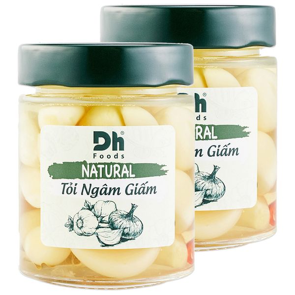  Tỏi ngâm giấm DH Foods natural bộ 2 hũ x 150g 