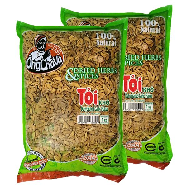  Tỏi tép sấy Ông Chà Và bộ 2 gói x 1 Kg 