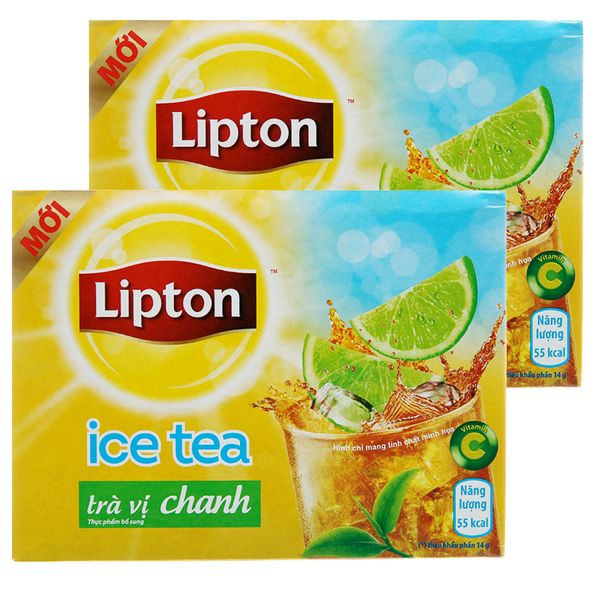  Trà chanh Lipton Ice Tea bộ 2 hộp x 224g 