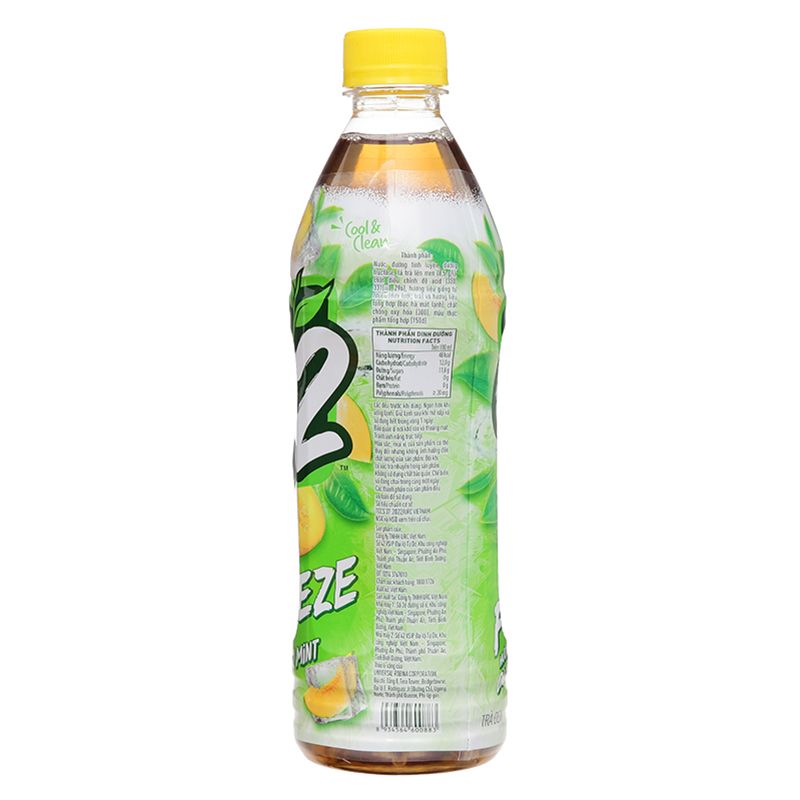  Trà đen C2 Freeze dưa lưới bạc hà thùng 24 chai x 455ml 