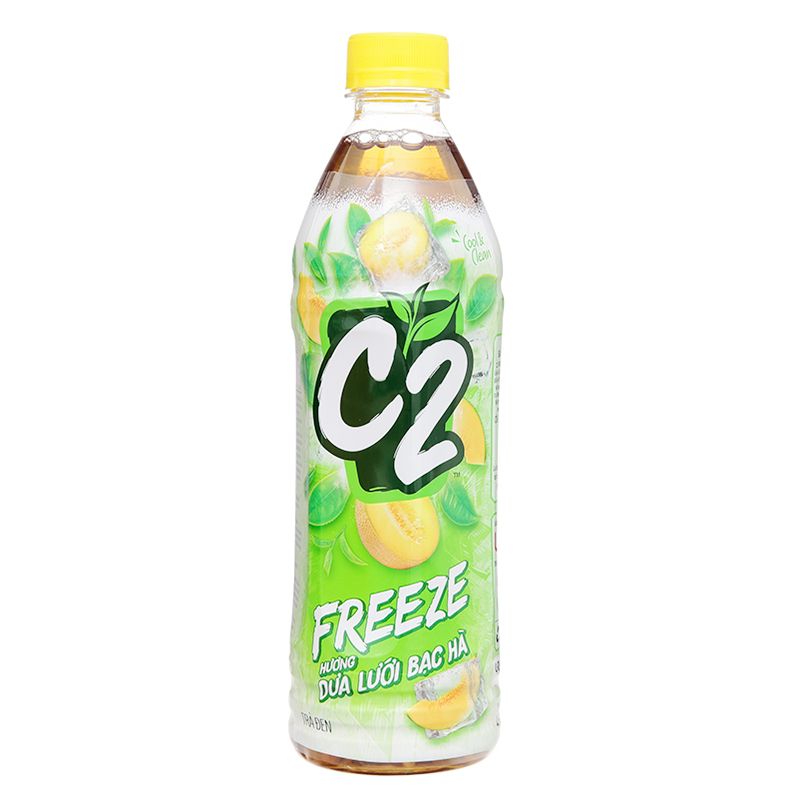  Trà đen C2 Freeze dưa lưới bạc hà chai 455ml 