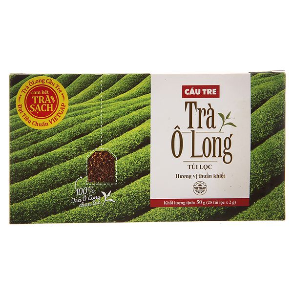  Trà ô long Cầu Tre 2g x 25 túi hộp 50g 