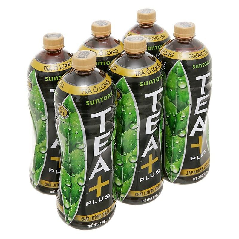  Trà ô long Tea Plus lốc 6 chai x 1 lít 