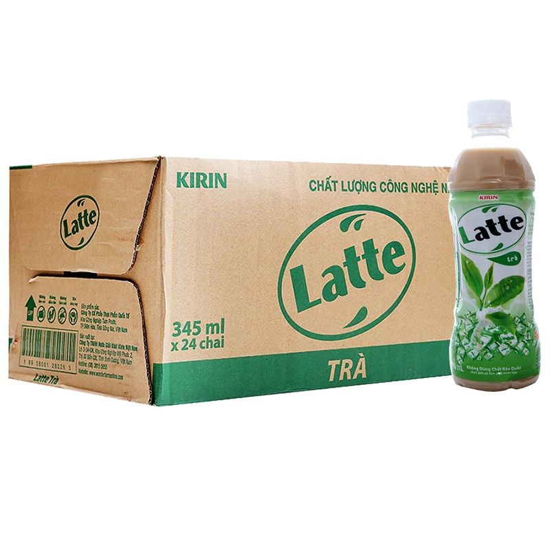 Trà sữa Latte Kirin thùng 24 chai x 345ml 