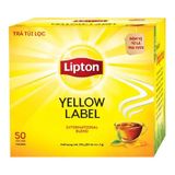  Trà đen túi lọc Lipton nhãn vàng hộp 25 gói x 2g 