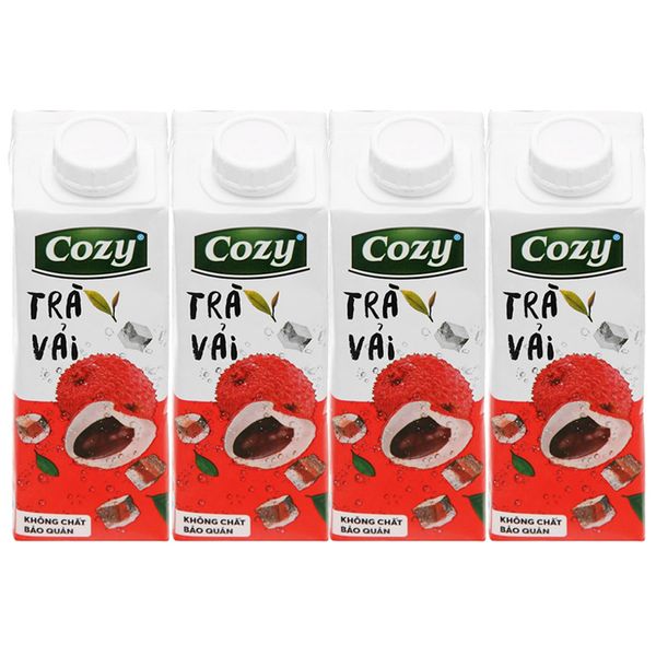  Trà vải Cozy lốc 4 hộp x 225ml 