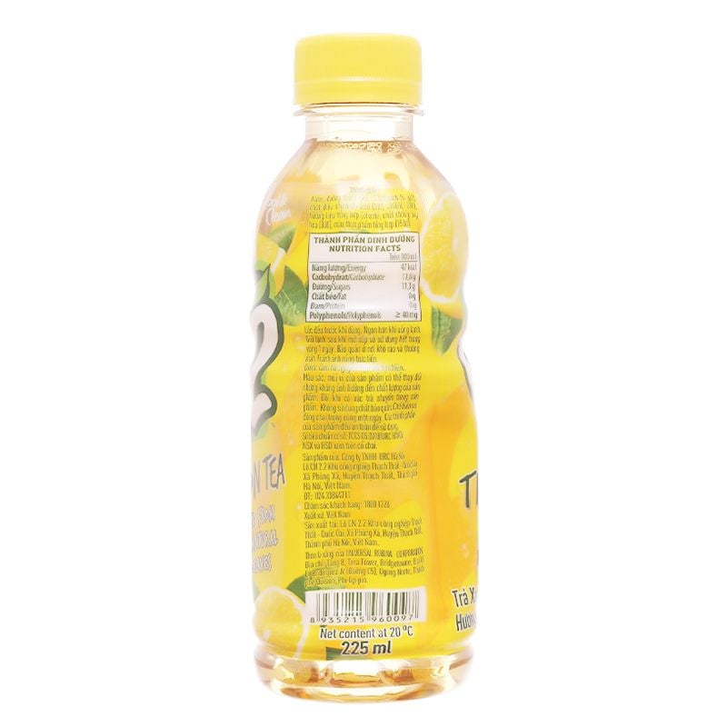  Trà xanh C2 vị chanh lốc 6 chai x 225 ml 