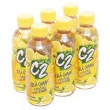  Trà xanh C2 vị chanh lốc 6 chai x 225 ml 