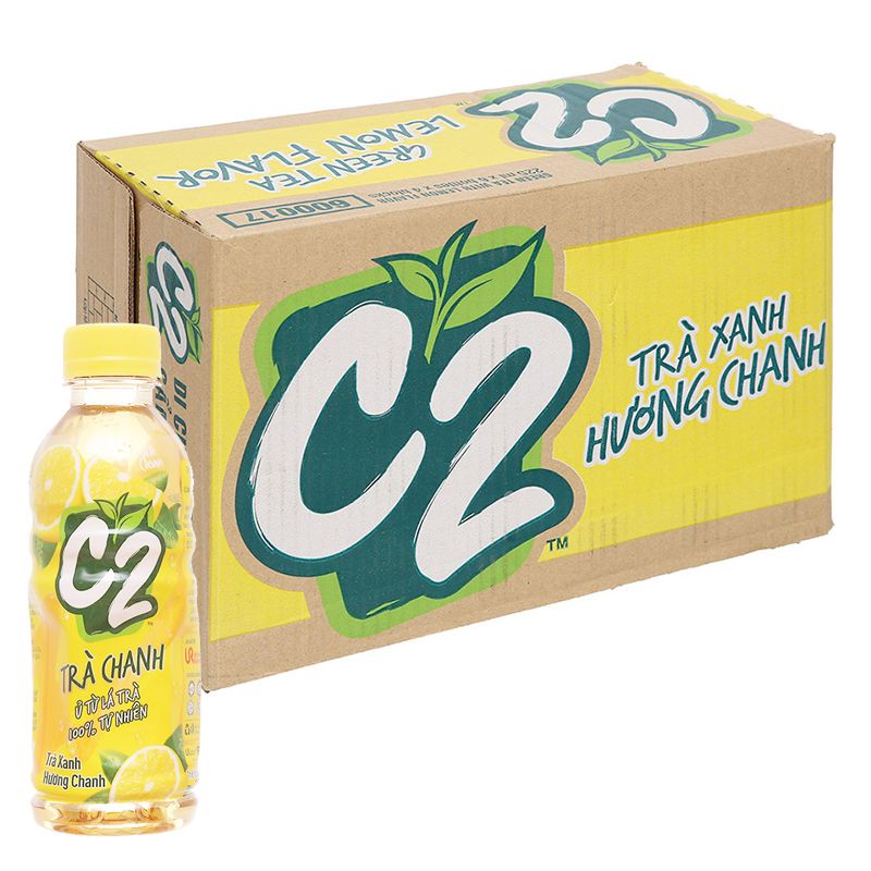  Trà xanh C2 vị chanh thùng 24 chai x 225 ml 