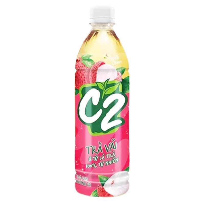  Hồng trà C2 vị vải thùng 24 chai x 455 ml 