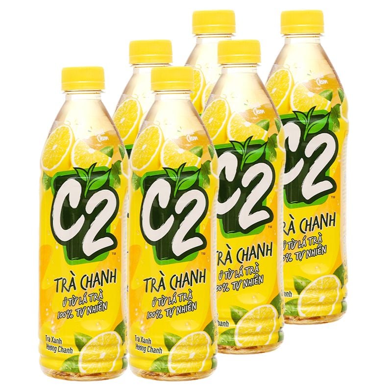  Trà xanh C2 vị chanh thùng 24 chai x 455 ml 