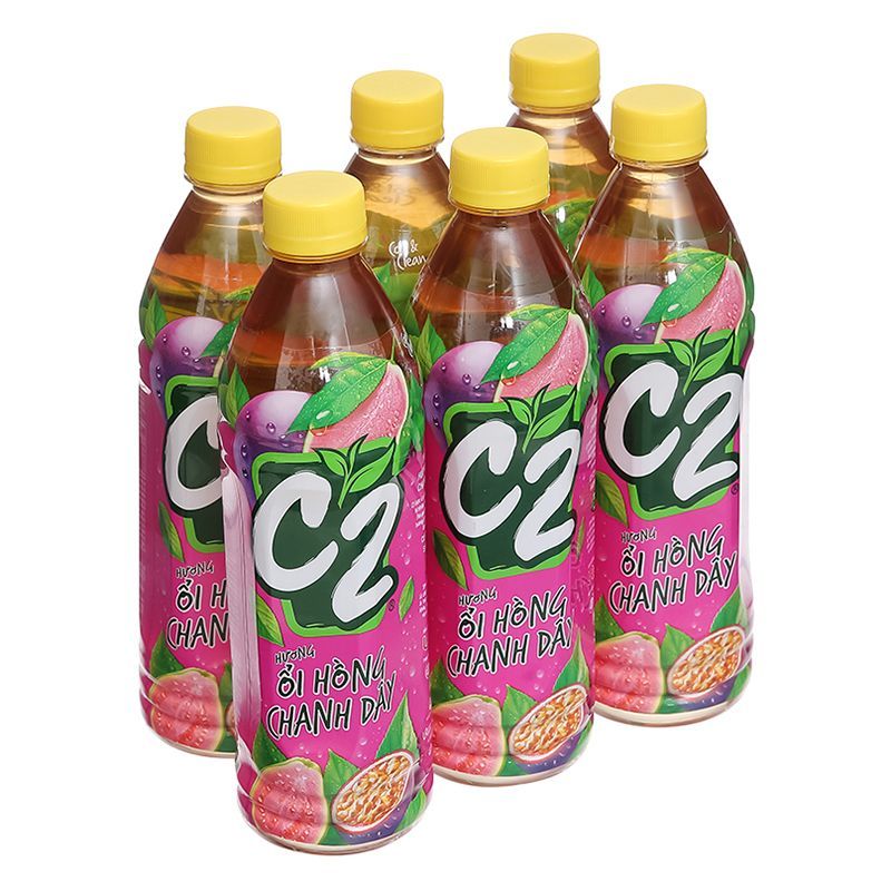  Trà xanh C2 vị ổi hồng chanh dây thùng 24 chai x 455ml 
