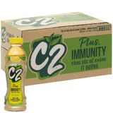  Trà xanh hương chanh C2 Plus Immunity ít đường lốc 6 chai x 500ml 