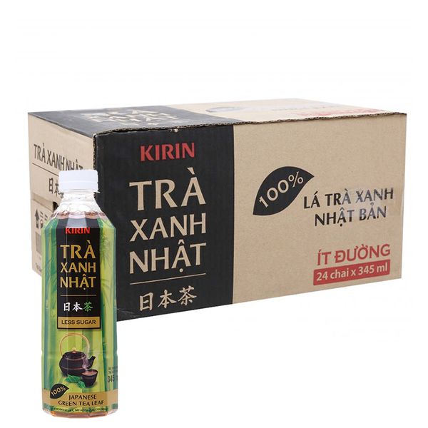  Trà xanh Nhật Kirin ít đường thùng 24 chai x 345ml 