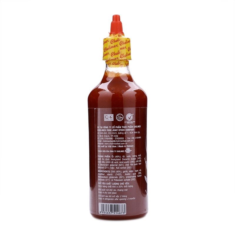  Tương ớt Sriracha Cholimex thùng 12 chai x 520g 