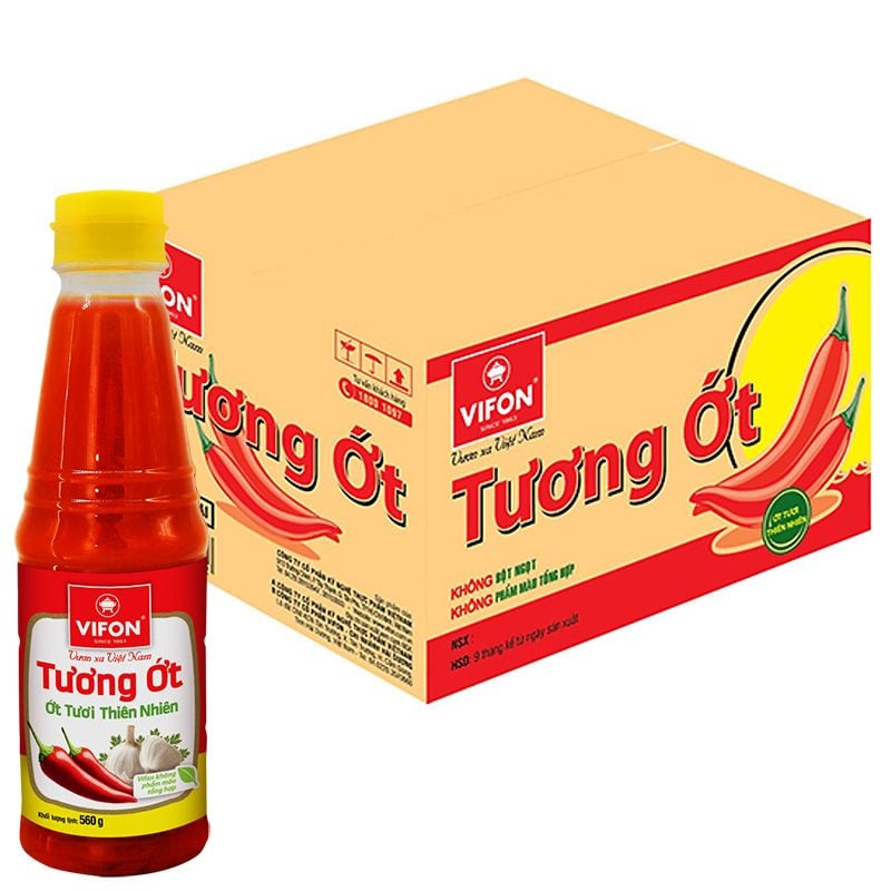  Tương ớt Vifon thùng 12 chai x 560g 