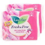  Băng vệ sinh Laurier Fresh and Free siêu thấm không cánh 8 miếng 